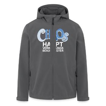Chaos Beauftragter - lustiger Spruch für Väter - Recycelte Männer Softshell-Jacke von Stanley/Stella - Anthrazit - Vorne - AI Model Male 185 light (185cm)