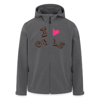 I love Owls - 2farbig - Recycelte Männer Softshell-Jacke von Stanley/Stella - Anthrazit - Vorne - AI Model Male 185 light (185cm)