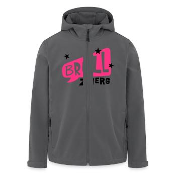 Brüllzwerg - Recycelte Männer Softshell-Jacke von Stanley/Stella - Anthrazit - Vorne - AI Model Male 185 light (185cm)