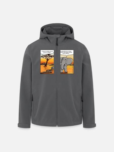 Elefant und Schlange - Recycelte Männer Softshell-Jacke von Stanley/Stella - Anthrazit