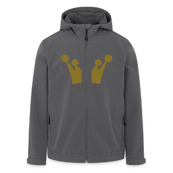 king crown - Recycelte Männer Softshell-Jacke von Stanley/Stella - Anthrazit - Vorne - AI Model Male 185 light (185cm)