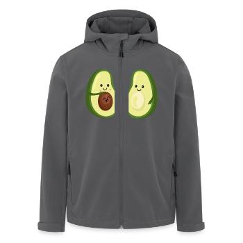 Verliebte Avocado - Schwangerschaft - Baby-Familie - Recycelte Männer Softshell-Jacke von Stanley/Stella - Anthrazit - Vorne - AI Model Male 185 light (185cm)