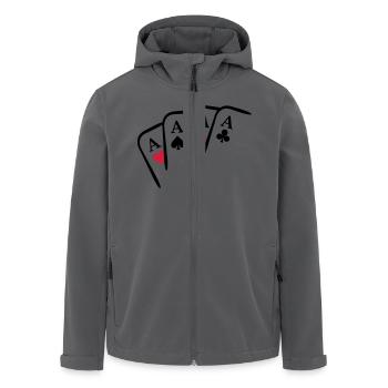 As Design Karten - Recycelte Männer Softshell-Jacke von Stanley/Stella - Anthrazit - Vorne - AI Model Male 185 light (185cm)