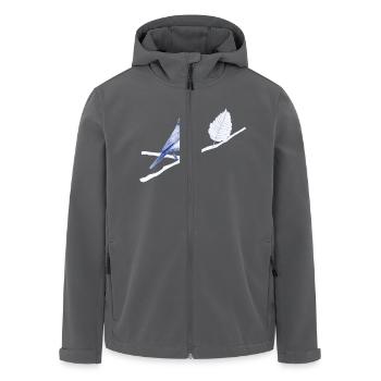 Vogel - Recycelte Männer Softshell-Jacke von Stanley/Stella - Anthrazit - Vorne - AI Model Male 185 light (185cm)