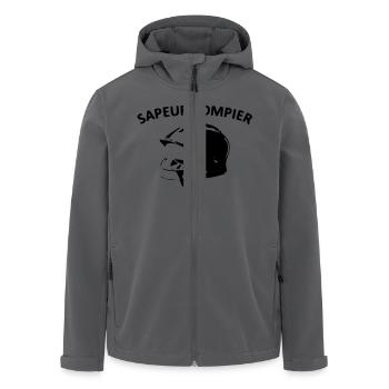 feuerwehrfrau - Recycelte Männer Softshell-Jacke von Stanley/Stella - Anthrazit - Vorne - AI Model Male 185 light (185cm)