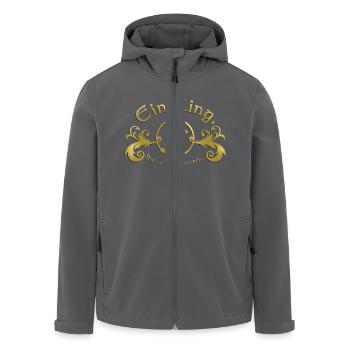 Ein Ring - Recycelte Männer Softshell-Jacke von Stanley/Stella - Anthrazit - Vorne - AI Model Male 185 light (185cm)