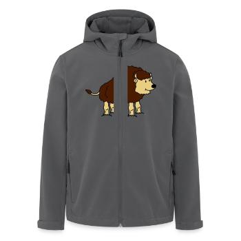 bison - Recycelte Männer Softshell-Jacke von Stanley/Stella - Anthrazit - Vorne - AI Model Male 185 light (185cm)
