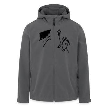 Stute und Fohlen - Recycelte Männer Softshell-Jacke von Stanley/Stella - Anthrazit - Vorne - AI Model Male 185 light (185cm)