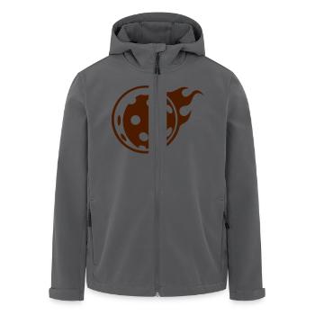 Unihockey mit flammen - Recycelte Männer Softshell-Jacke von Stanley/Stella - Anthrazit - Vorne - AI Model Male 185 light (185cm)