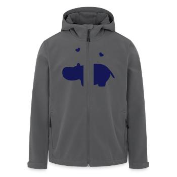 Nilpferd mit Herzen - Recycelte Männer Softshell-Jacke von Stanley/Stella - Anthrazit - Vorne - AI Model Male 185 light (185cm)