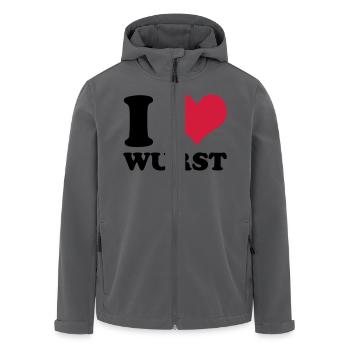 I Love Wurst - Recycelte Männer Softshell-Jacke von Stanley/Stella - Anthrazit - Vorne - AI Model Male 185 light (185cm)