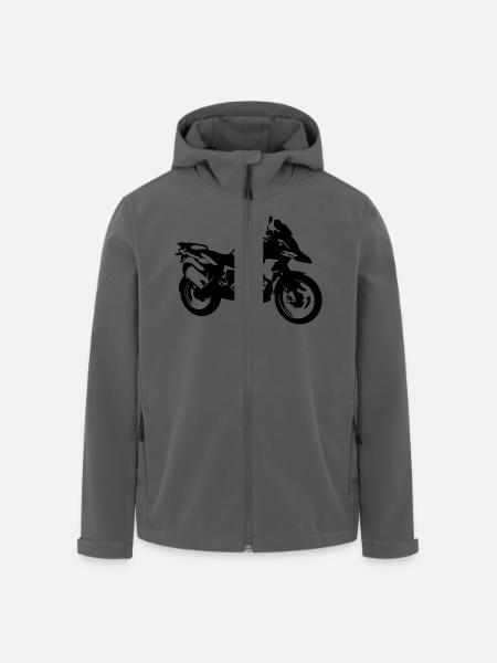 R1250 GS_einfarbig - Recycelte Männer Softshell-Jacke von Stanley/Stella - Anthrazit