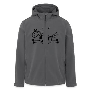 Reiter - Westernreiten - Recycelte Männer Softshell-Jacke von Stanley/Stella - Anthrazit - Vorne - AI Model Male 185 light (185cm)