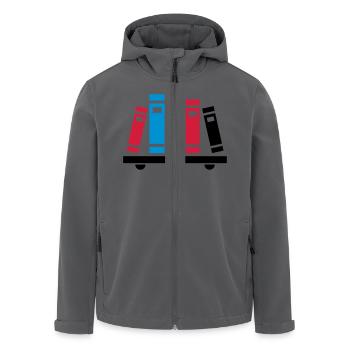 Bücher - Recycelte Männer Softshell-Jacke von Stanley/Stella - Anthrazit - Vorne - AI Model Male 185 light (185cm)