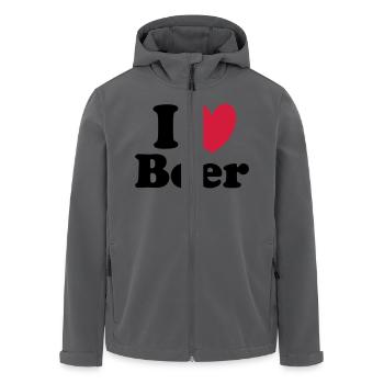 Beer - Recycelte Männer Softshell-Jacke von Stanley/Stella - Anthrazit - Vorne - AI Model Male 185 light (185cm)