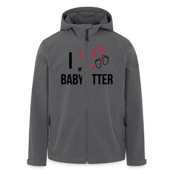 baby-sitter / babysitter / baby / geburt / Kind - Recycelte Männer Softshell-Jacke von Stanley/Stella - Anthrazit - Vorne - AI Model Male 185 light (185cm)