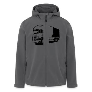 Truck LKW normal - Recycelte Männer Softshell-Jacke von Stanley/Stella - Anthrazit - Vorne - AI Model Male 185 light (185cm)