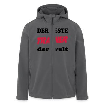 Der beste trainer der welt - Recycelte Männer Softshell-Jacke von Stanley/Stella - Anthrazit - Vorne - AI Model Male 185 light (185cm)