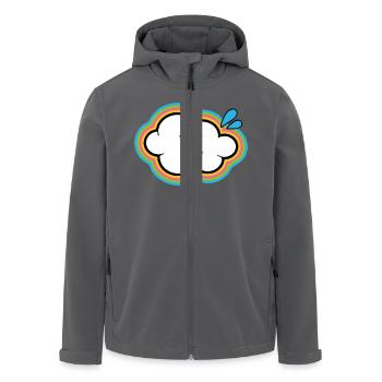 Smiley Kawaii Cloud - Recycelte Männer Softshell-Jacke von Stanley/Stella - Anthrazit - Vorne - AI Model Male 185 light (185cm)