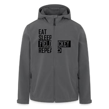 eat sleep field hockey - Recycelte Männer Softshell-Jacke von Stanley/Stella - Anthrazit - Vorne - AI Model Male 185 light (185cm)