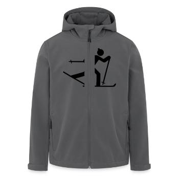 Ski Langläufer - Recycelte Männer Softshell-Jacke von Stanley/Stella - Anthrazit - Vorne - AI Model Male 185 light (185cm)