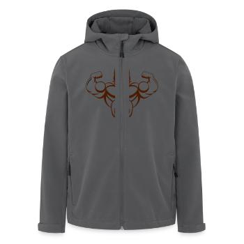 strong dog_02 - Recycelte Männer Softshell-Jacke von Stanley/Stella - Anthrazit - Vorne - AI Model Male 185 light (185cm)