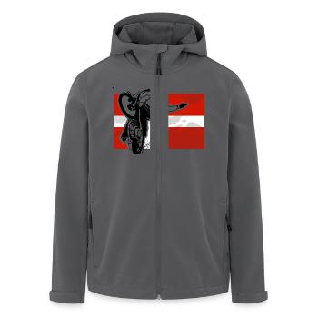 Speedway - Denmark Flag - Recycelte Männer Softshell-Jacke von Stanley/Stella - Anthrazit - Vorne - AI Model Male 185 light (185cm)