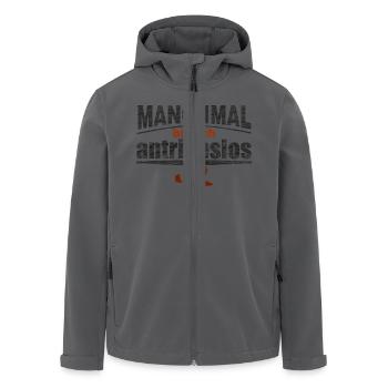 Segelflieger - Recycelte Männer Softshell-Jacke von Stanley/Stella - Anthrazit - Vorne - AI Model Male 185 light (185cm)