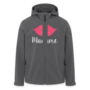 Madame Lips Big white - Recycelte Männer Softshell-Jacke von Stanley/Stella - Anthrazit - Vorne - AI Model Male 185 light (185cm)