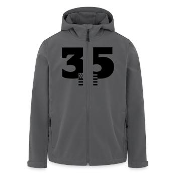Bretagne / Breton / Bretonne / BZH / Breizh - Recycelte Männer Softshell-Jacke von Stanley/Stella - Anthrazit - Vorne - AI Model Male 185 light (185cm)