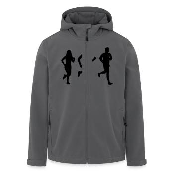 Sport - Jogger Gruppe - Recycelte Männer Softshell-Jacke von Stanley/Stella - Anthrazit - Vorne - AI Model Male 185 light (185cm)