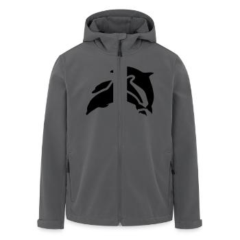 drei delfine - Recycelte Männer Softshell-Jacke von Stanley/Stella - Anthrazit - Vorne - AI Model Male 185 light (185cm)