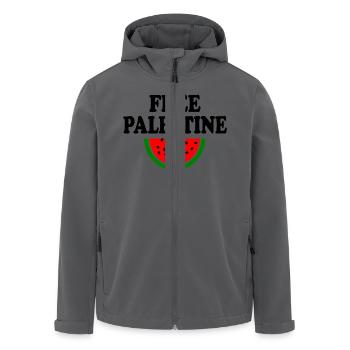 Free palestine - Recycelte Männer Softshell-Jacke von Stanley/Stella - Anthrazit - Vorne - AI Model Male 185 light (185cm)