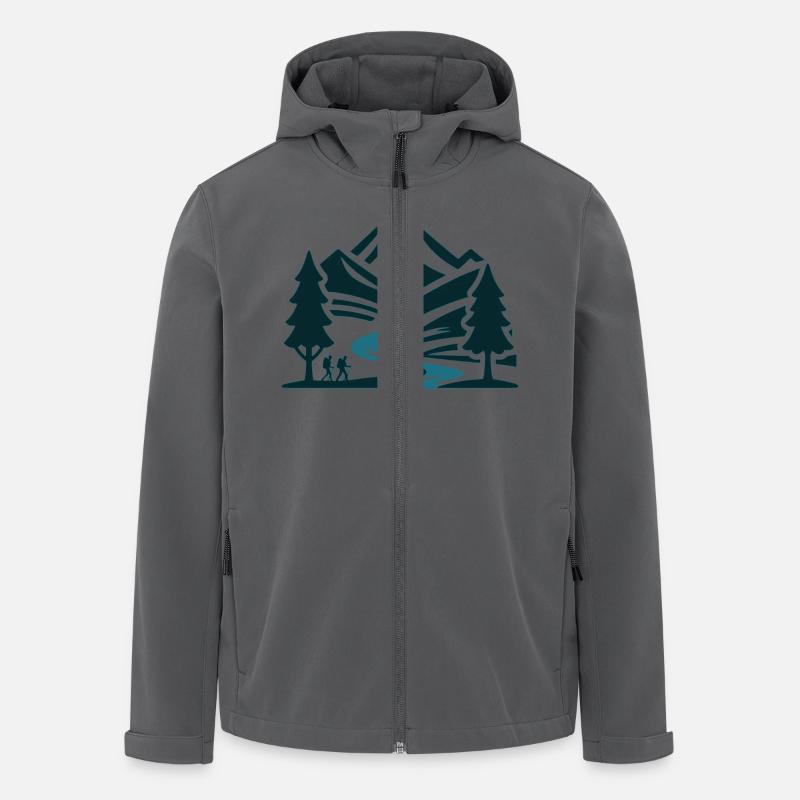 Wandern - Recycelte Männer Softshell-Jacke von Stanley/Stella - Anthrazit