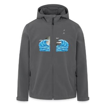 Fisch Fische Moin Meer maritim - Recycelte Männer Softshell-Jacke von Stanley/Stella - Anthrazit - Vorne - AI Model Male 185 light (185cm)