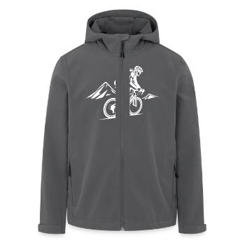 Mountainbiker Sport Mountainbike - Recycelte Männer Softshell-Jacke von Stanley/Stella - Anthrazit - Vorne - AI Model Male 185 light (185cm)