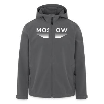 Moskau T-Shirt – Metropole der Eleganz - Recycelte Männer Softshell-Jacke von Stanley/Stella - Anthrazit - Vorne - AI Model Male 185 light (185cm)