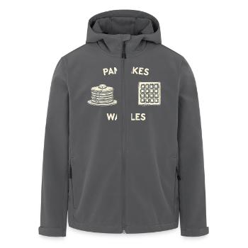 Pfannkuchen und Waffeln - Recycelte Männer Softshell-Jacke von Stanley/Stella - Anthrazit - Vorne - AI Model Male 185 light (185cm)