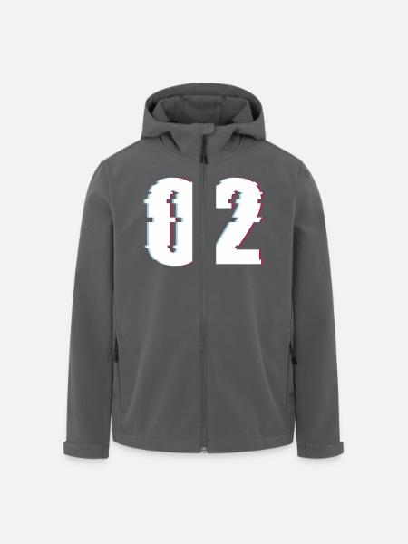 Zwei 2 Two 02 Zahl Effekt Verzerrt Nummer - Recycelte Männer Softshell-Jacke von Stanley/Stella - Anthrazit
