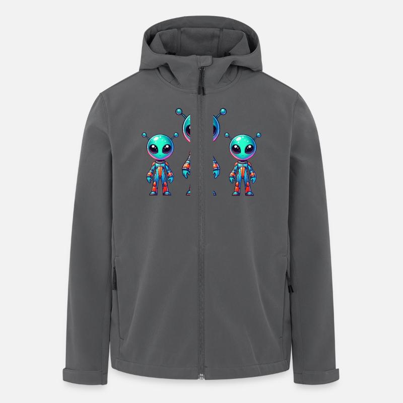 Alien Comic - Recycelte Männer Softshell-Jacke von Stanley/Stella - Anthrazit