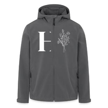 Minimalistische Blumen - Recycelte Männer Softshell-Jacke von Stanley/Stella - Anthrazit - Vorne - AI Model Male 185 light (185cm)