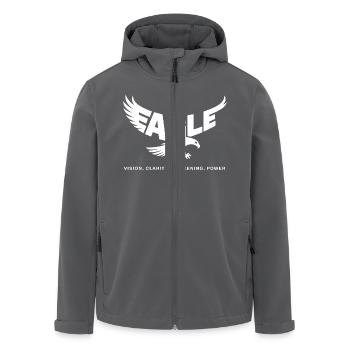 Adler Krafttier – Spirituelles Totemtier Design - Recycelte Männer Softshell-Jacke von Stanley/Stella - Anthrazit - Vorne - AI Model Male 185 light (185cm)