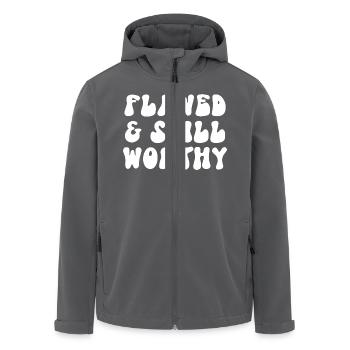 Fehlerhafte und immer noch würdige inspirierende Botschaft - Recycelte Männer Softshell-Jacke von Stanley/Stella - Anthrazit - Vorne - AI Model Male 185 light (185cm)
