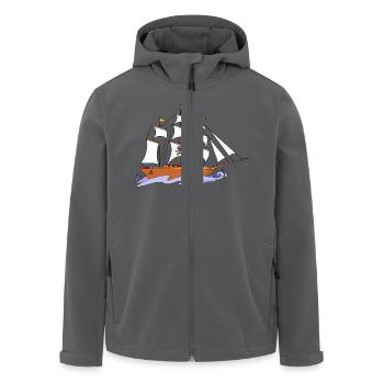 Segelschiff - Recycelte Männer Softshell-Jacke von Stanley/Stella - Anthrazit - Vorne - AI Model Male 185 light (185cm)