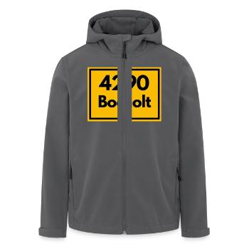 Ortsschild - damals Retro alte PLZ 4290 BOCHOLT - Recycelte Männer Softshell-Jacke von Stanley/Stella - Anthrazit - Vorne - AI Model Male 185 light (185cm)