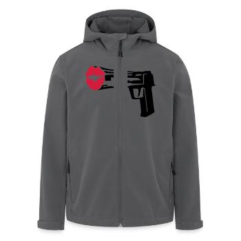 Kiss Pistol - Recycelte Männer Softshell-Jacke von Stanley/Stella - Anthrazit - Vorne - AI Model Male 185 light (185cm)