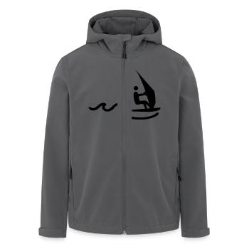 windsurfer - Recycelte Männer Softshell-Jacke von Stanley/Stella - Anthrazit - Vorne - AI Model Male 185 light (185cm)