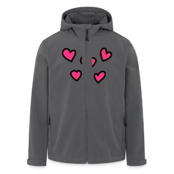 Herzen - Recycelte Männer Softshell-Jacke von Stanley/Stella - Anthrazit - Vorne - AI Model Male 185 light (185cm)