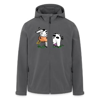 cow - Recycelte Männer Softshell-Jacke von Stanley/Stella - Anthrazit - Vorne - AI Model Male 185 light (185cm)