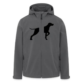 Jagdhund - Recycelte Männer Softshell-Jacke von Stanley/Stella - Anthrazit - Vorne - AI Model Male 185 light (185cm)